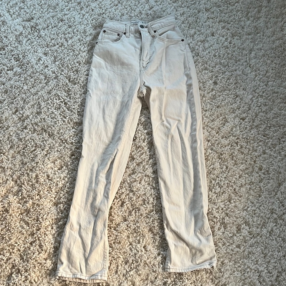 Cream ultra high rise jeans